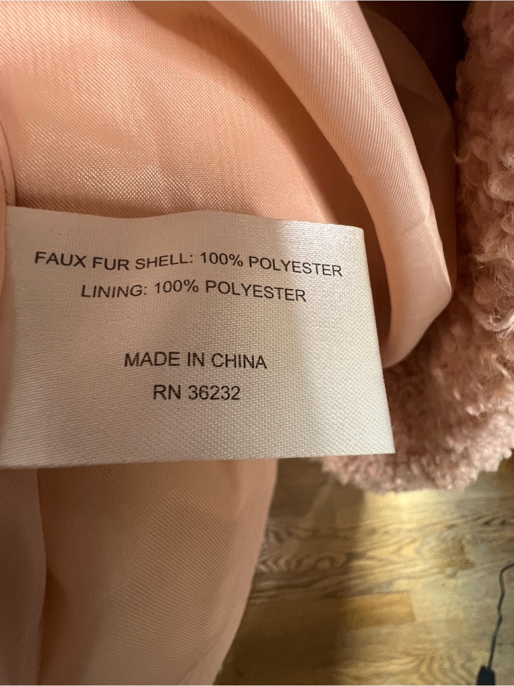 Martha Stewart New Pink Plush Teddy Bear Coat Jacket Faux Fur Sherpa Large - Picture 8 of 8
